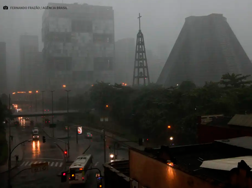 Fim de semana terá temporais e ventos fortes no Sudeste e Centro-Oeste