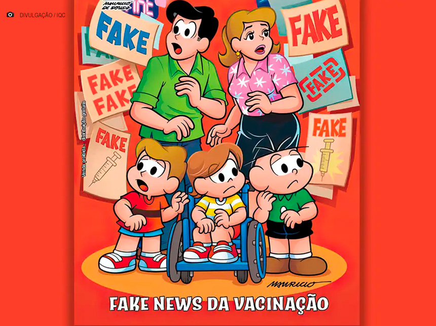 Revista em quadrinhos esclarece sobre as fake news da vacinação