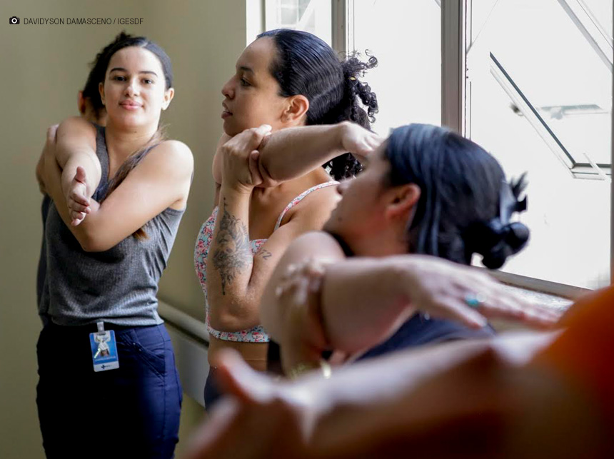 HRSM realiza projeto de atividade física para mães com bebês internados na Unidade de Cuidados Prolongados Pediátricos