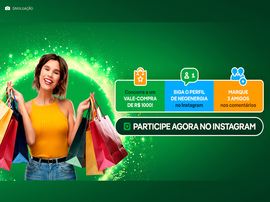 Clientes do DF concorrem a nova promoção da Neoenergia e que vai sortear vale-compras de R$ 1 mil
