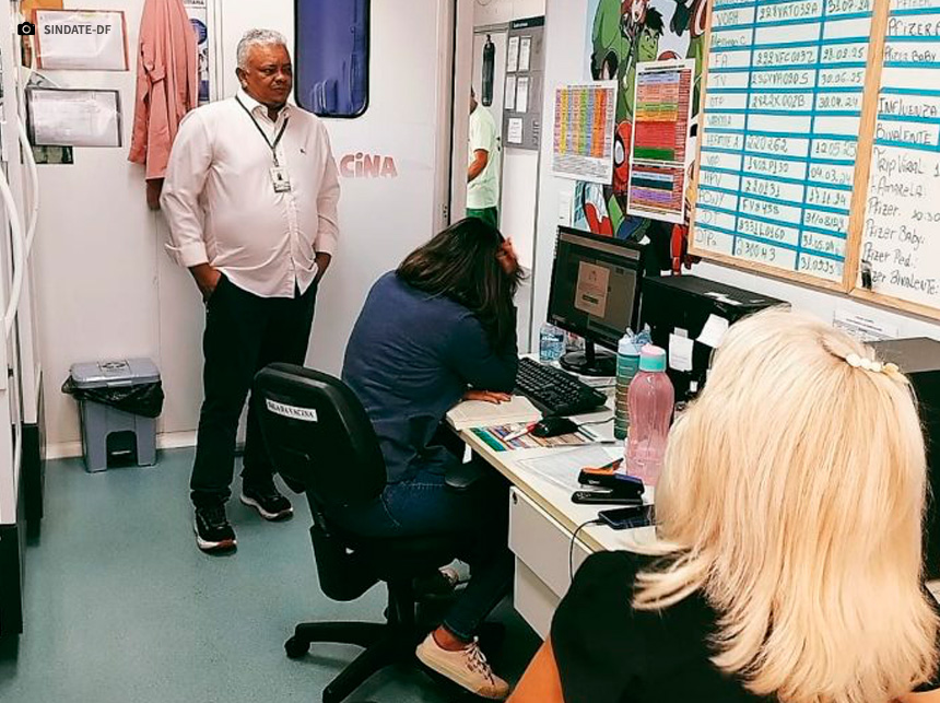 Diretor do Sindate-DF visita UBS nº 1 de Samambaia após sofrer tentativa de invasão na unidade