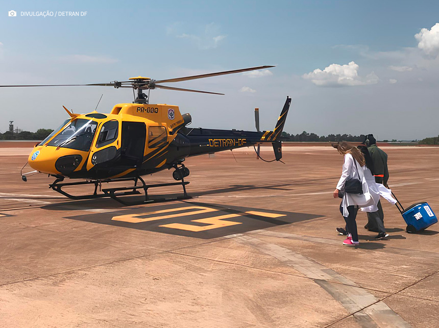 Aeronave do Detran-DF realiza mais um transporte de coração para realização de transplante