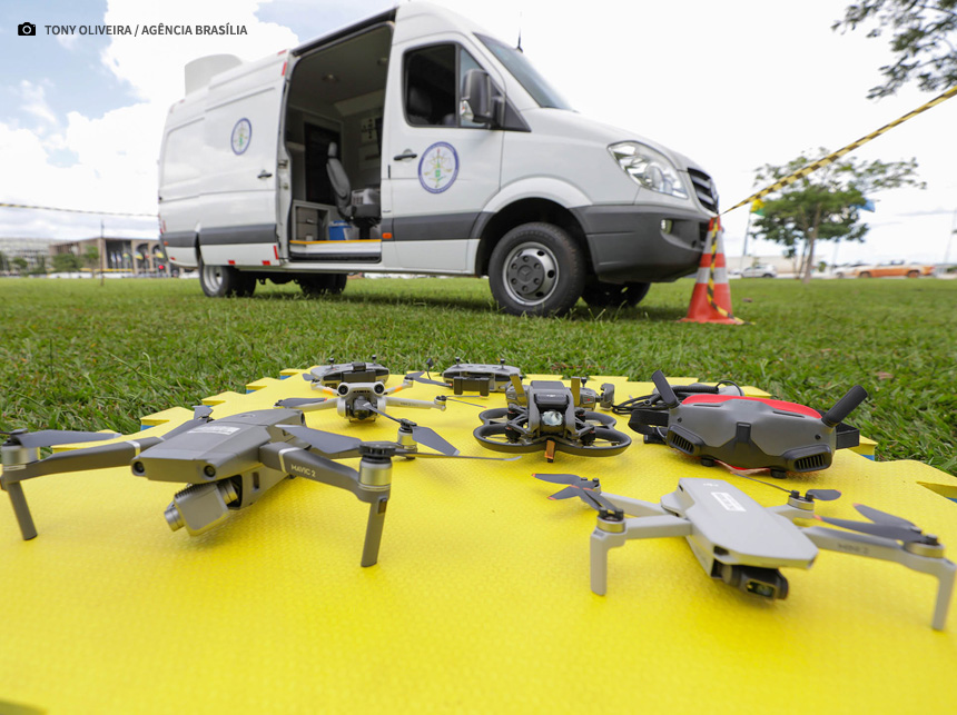 Drones reforçam policiamento de blocos durante o Carnaval no DF