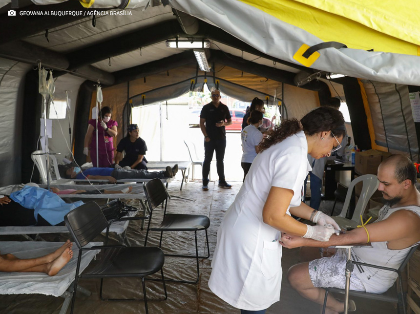 DF terá mais 11 tendas para pacientes com dengue, três delas 24 horas