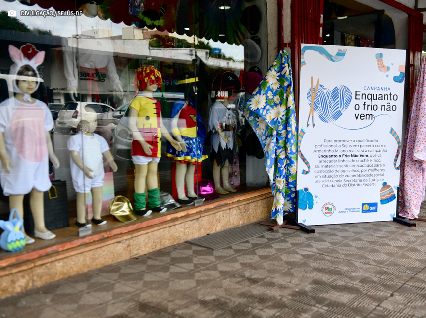 Campanha promove confecção de agasalhos para mulheres em vulnerabilidade social