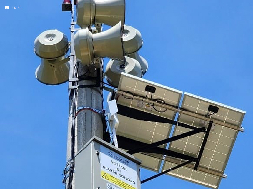 Caesb testa sistema de alarme de sirenes às margens do Rio Descoberto