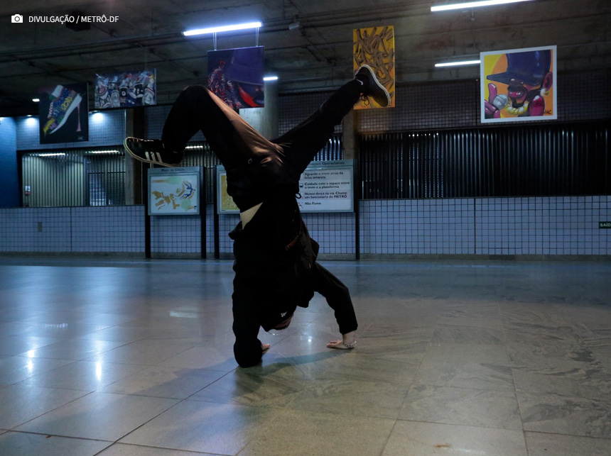 Grafite e dança são atrações na Estação Central do Metrô-DF