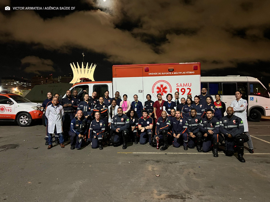 Mais de 50 profissionais da Saúde deram apoio à comemoração dos 64 anos de Brasília