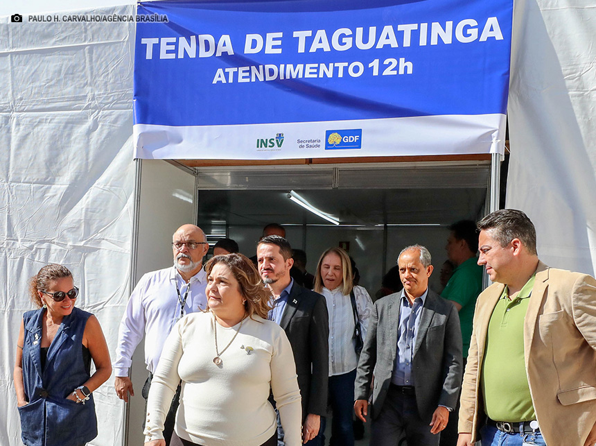 Saúde inaugura tenda de acolhimento para pacientes com dengue em Taguatinga