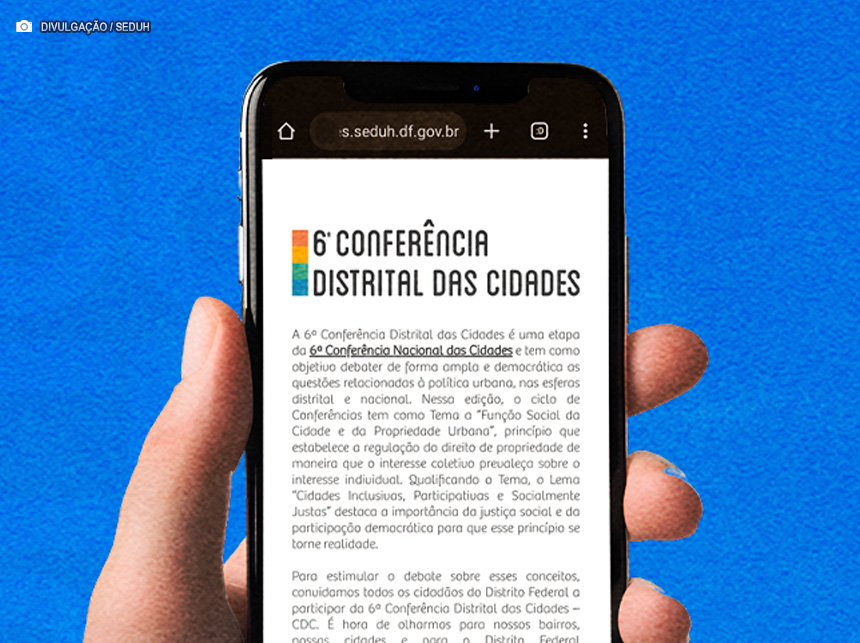 Inscrições abertas para participar da comissão organizadora da Conferência Distrital das Cidades