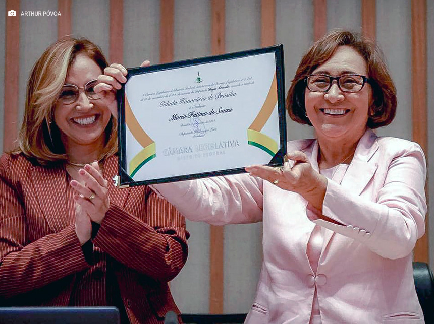 Professora Fátima de Sousa é nova Cidadã Honorária de Brasília