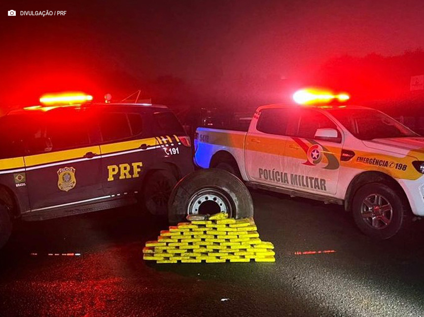 PRF e Polícia Militar de Santa Catarina encontram 52 kg de cocaína e crack em carreta com donativos para o Rio Grande do Sul