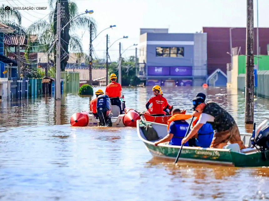 Missão do DF relata emoção dos resgates no RS. Veja o vídeo: “Sentimento impagável poder ajudar”