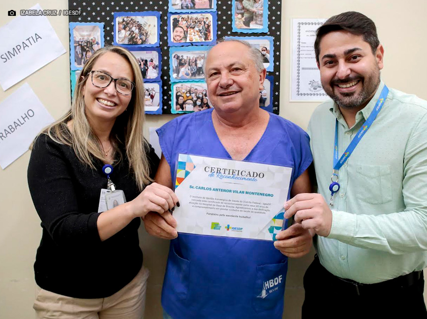 Hospital de Base do Distrito Federal celebra 40 Anos de dedicação de Carlos Montenegro