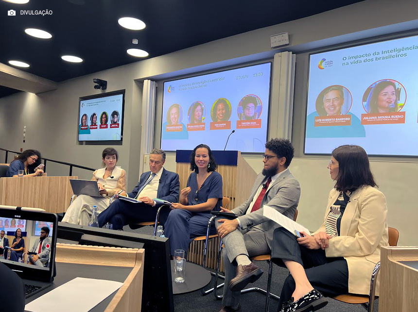 Luís Roberto Barroso e Nina Santos destacam Democracia e Inteligência Artificial no Brazil Forum UK