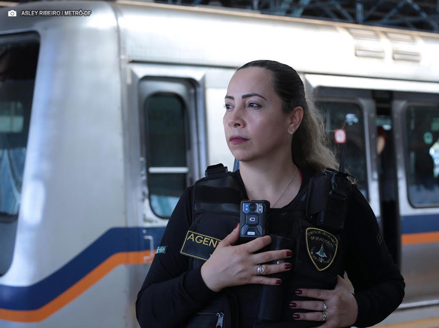 Seguranças do Metrô-DF começam a usar câmeras corporais na próxima segunda-feira (1º)