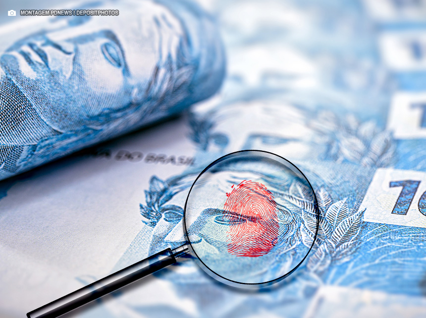 Tecnologia da PCDF revela impressão digital até em nota de dinheiro