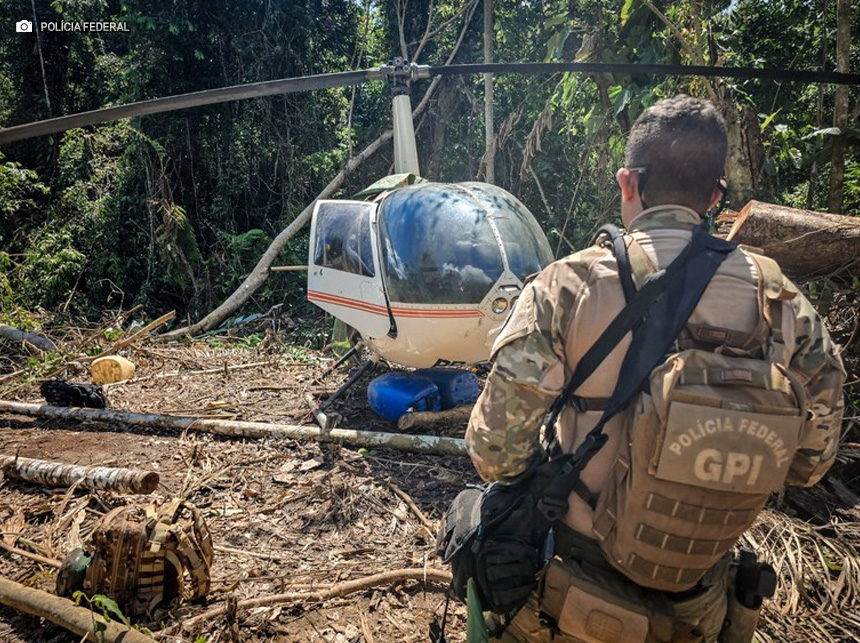 Polícia Federal combate garimpo ilegal na terra indígena Yanomami