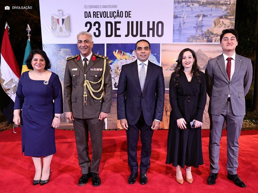 Egito comemora o 72º aniversário do seu Dia Nacional e 100 anos de relações diplomáticas com o Brasil