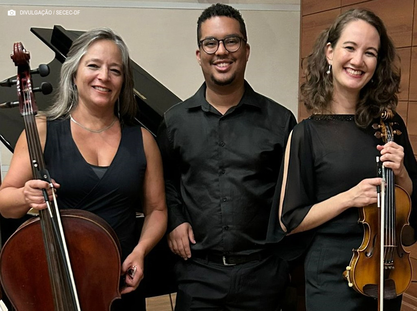 Projeto BNB Musical recebe pocket show de trio de música erudita