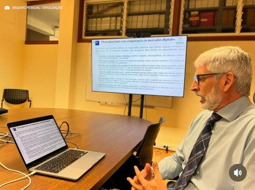 Professor do UNICEPLAC debate desafios antitruste para Big Techs em conferência internacional