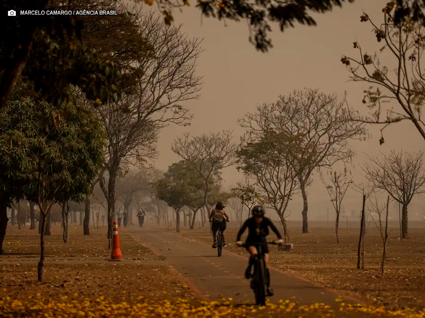 Saúde pede que população evite exposição à fumaça e atividades físicas