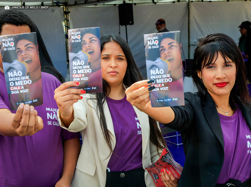 Campanha ‘Mulher, Não se Cale!’ é lançada na Feira Central de Ceilândia