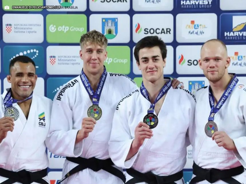 Judocas brasileiros terminam com cinco pódios em Grand Prix de Zagreb
