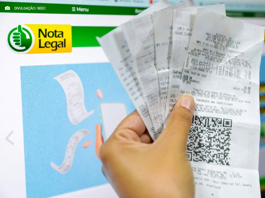 Segundo sorteio do Nota Legal será no dia 13 de novembro