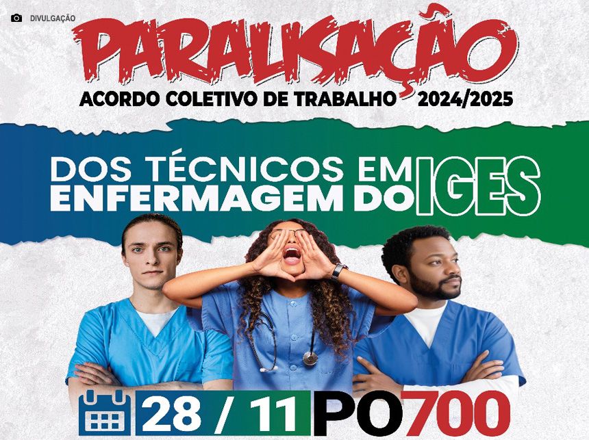 Técnicos em Enfermagem do IGESDF decidem paralisar atividades no dia 28 de Novembro