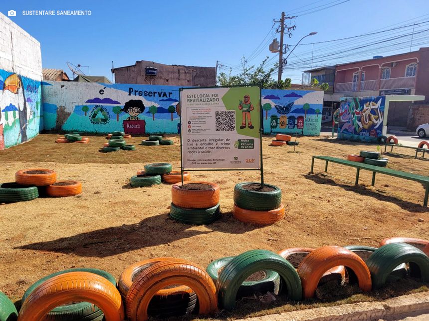 Ponto viciado com descarte irregular de lixo no Sol Nascente é revitalizado