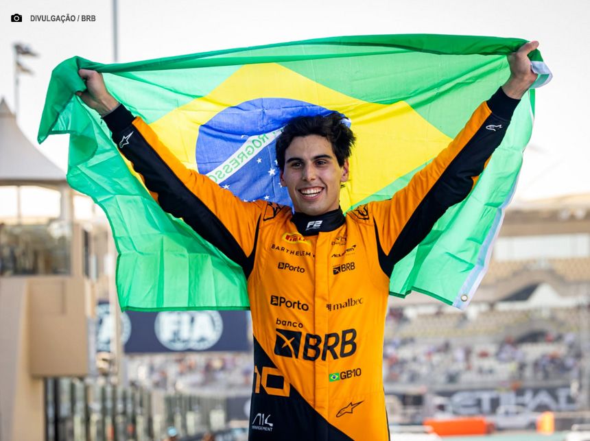 Patrocinado pelo BRB, Gabriel Bortoleto conquista título inédito na Fórmula 2