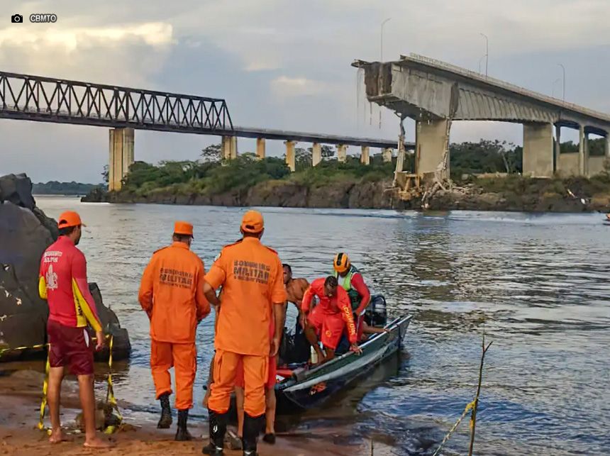 Ibaneis Rocha envia mergulhadores para ajudar no resgate de pessoas desaparecidas após queda de ponte no Rio Tocantins