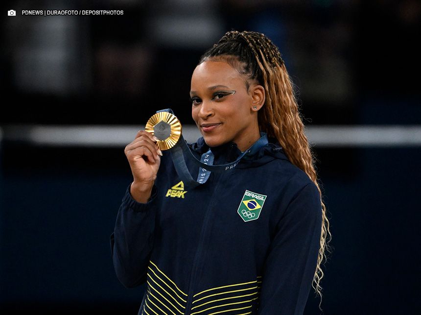 Ginasta Rebeca Andrade é uma das 100 mulheres mais influentes de 2024