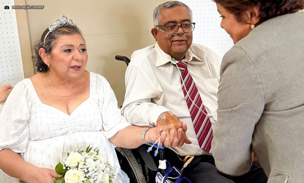 Primeiro casamento realizado no Hospital Regional de Santa Maria celebra a vida e a união
