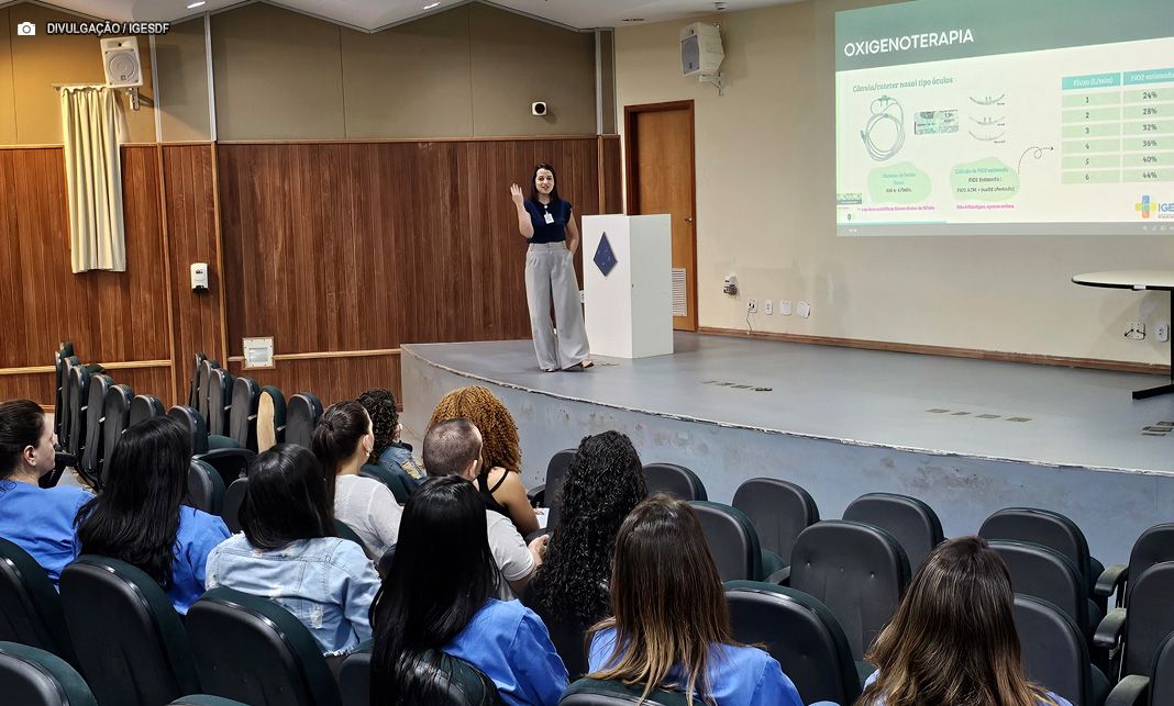 Profissionais de saúde passam por capacitação sobre avaliação respiratória