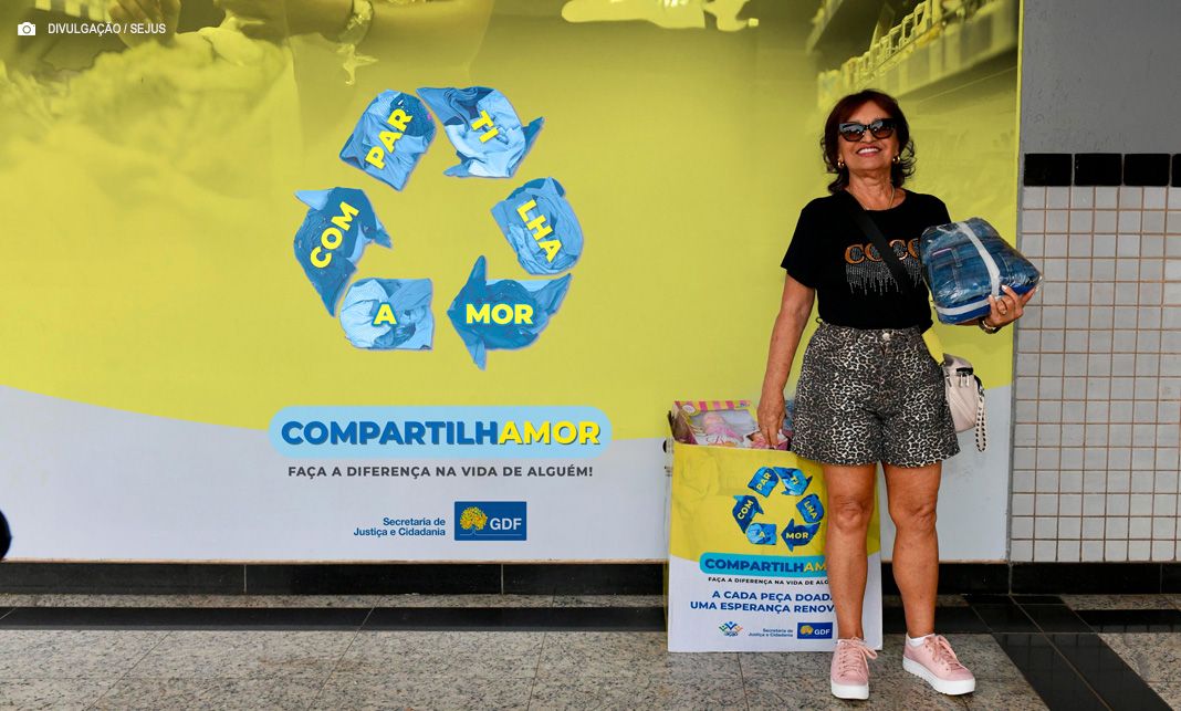 Campanha ‘Compartilha Amor’ conta com 20 pontos de coleta de produtos para ajudar pessoas em vulnerabilidade