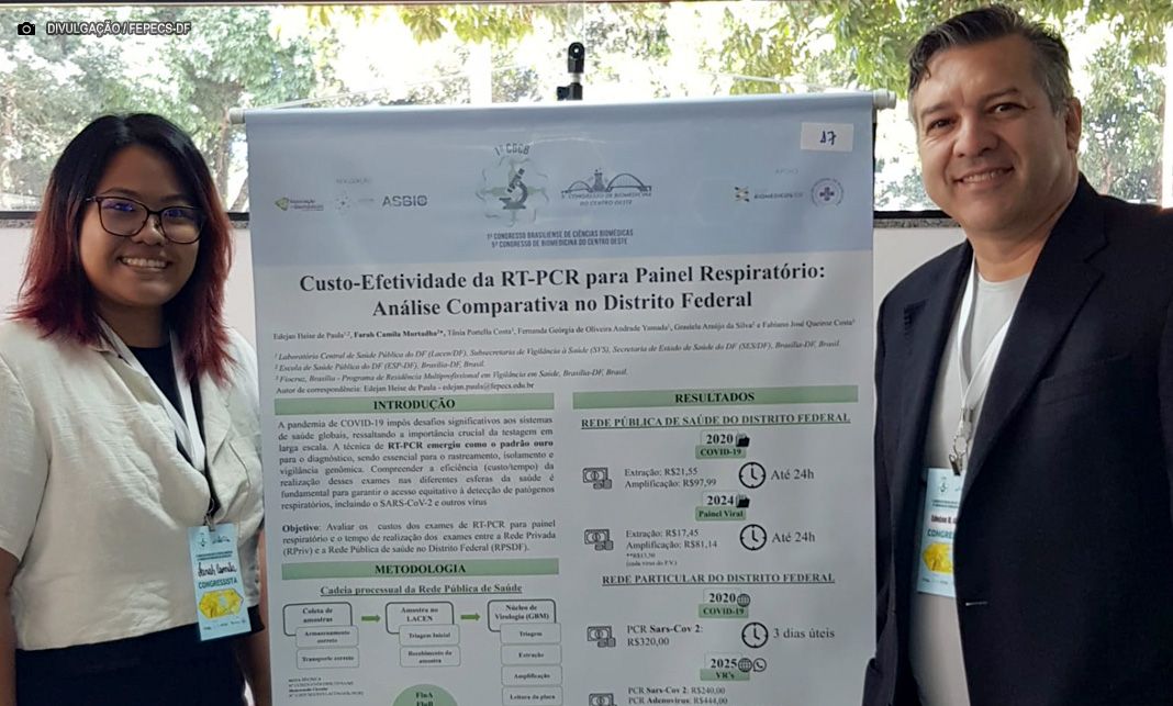 Docente da Escola de Saúde Pública do DF tem trabalho premiado no V Congresso de Biomedicina do Centro-Oeste