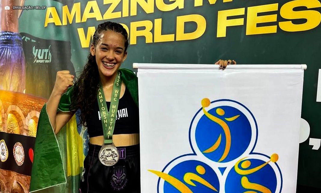 Com apoio do GDF, jovem atleta conquista vice-campeonato mundial de muay thai