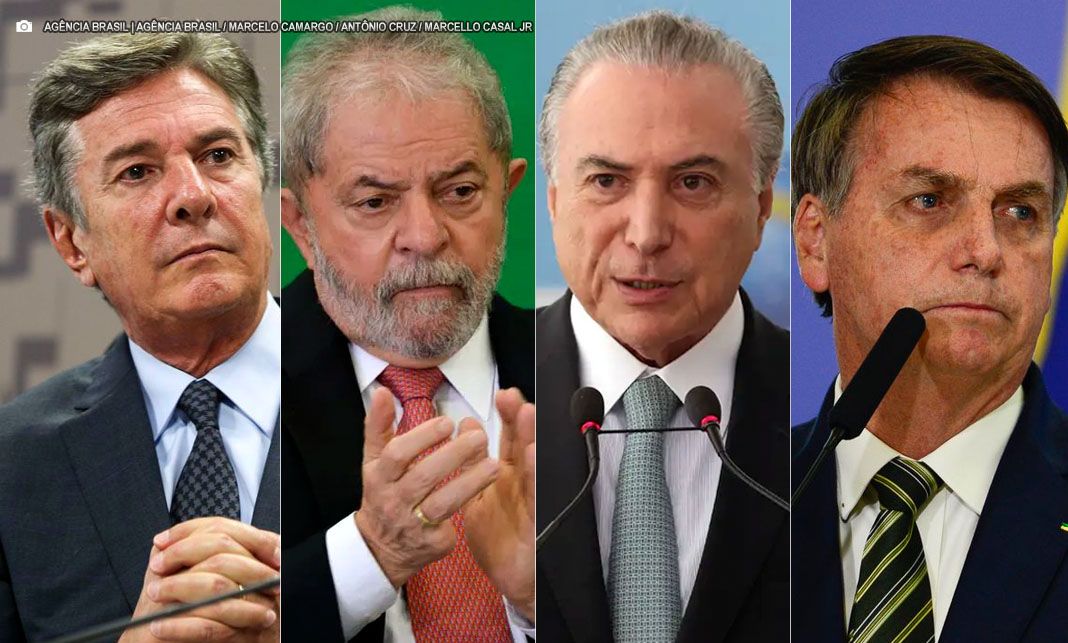 Collor, Lula, Temer e agora Bolsonaro somam um ineditismo político e jurídico que expõe as feridas da elite de poder do país; FHC é o único ex-presidente vivo a escapar da cadeia e de qualquer acusação formal