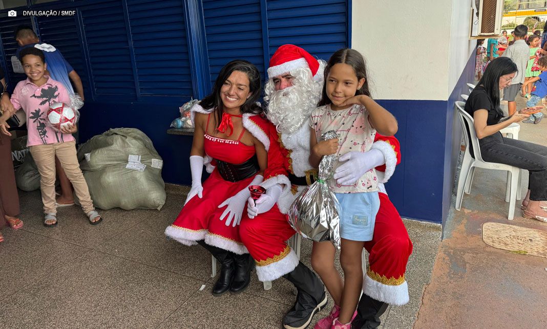 Natal Solidário do GDF leva magia e serviços para mil pessoas em Sol Nascente