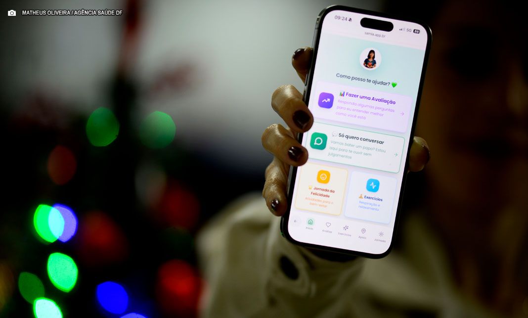 SAMia: Aplicativo gratuito de inteligência artificial fortalece cuidado em saúde mental no DF