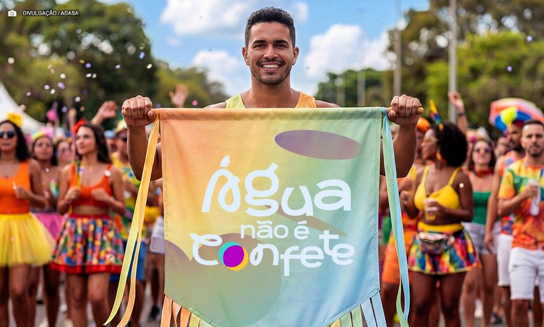Adasa realiza campanha de Carnaval para chamar atenção ao uso consciente da água