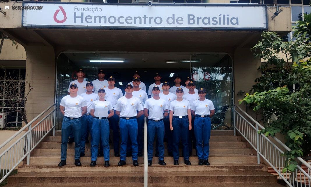 Alunos do Curso de Formação de Praças da PMDF realizam doação de sangue