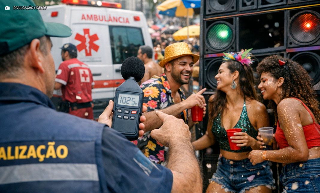 Som alto no Carnaval pode causar perda auditiva, alerta equipe do IGESDF