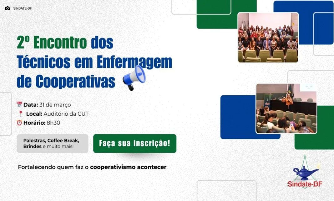 II Encontro dos Técnicos em Enfermagem das Cooperativas de Saúde do DF está com inscrições abertas