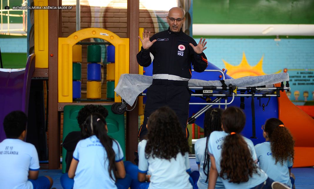 Projeto Samuzinho leva noções de primeiros socorros a escolas do DF