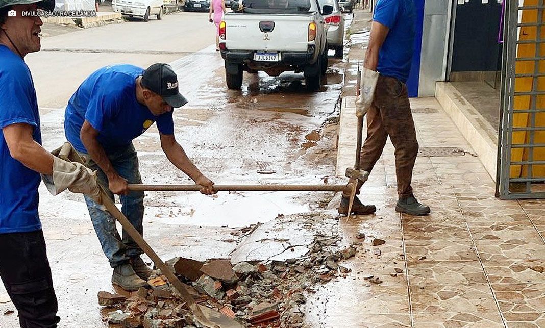 Ceilândia inicia força-tarefa emergencial após fortes chuvas causarem alagamentos