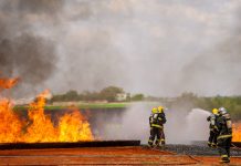 Simulado de acidente aeronáutico mobiliza em 8 de março, as forças de emergência na região central de Brasília