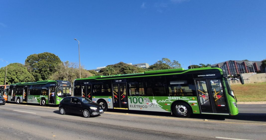 Planaltina e Sobradinho recebem ônibus elétricos em fase de testes Planaltina e Sobradinho recebem ônibus elétricos em fase de testes